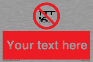 Custom Do not swim in the vicinity of piers